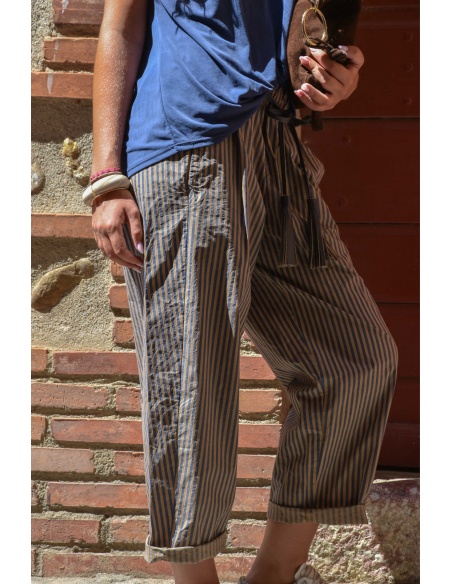 johanna toutoun RAYÉ MAR/BR PANTALON FEMME