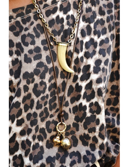 johanna toutoun IMPRI LEOPAR T-SHIRT MC FEMME
