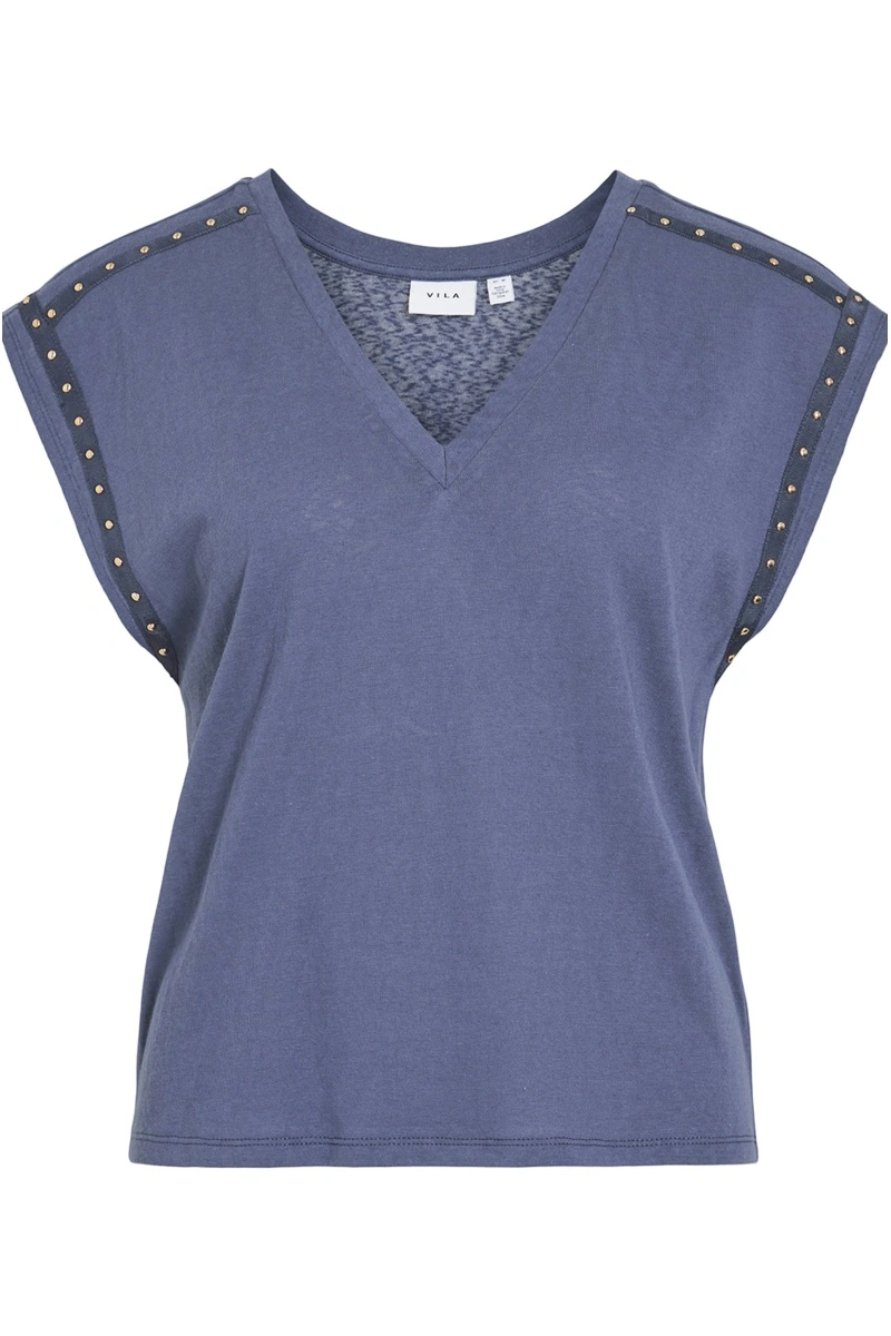 VILA A/S VINTAG INDIGO T-SHIRTS MC