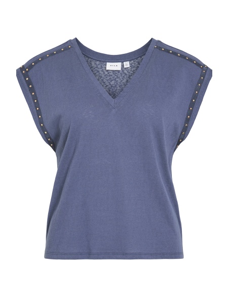 VILA A/S VINTAG INDIGO T-SHIRTS MC