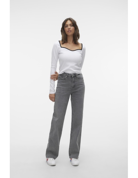 Jeans Cinza VMTESSA Comprimento 32 Vero Moda - 2 | CALÇAS