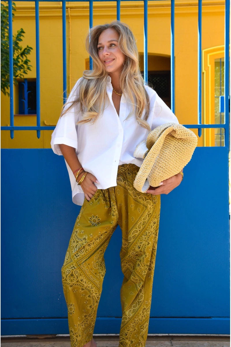 johanna toutoun BANDAN CAMEL PANTALON FEMME