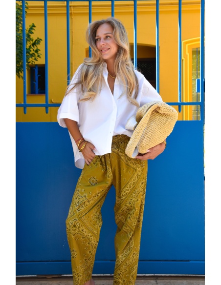 johanna toutoun BANDAN CAMEL PANTALON FEMME
