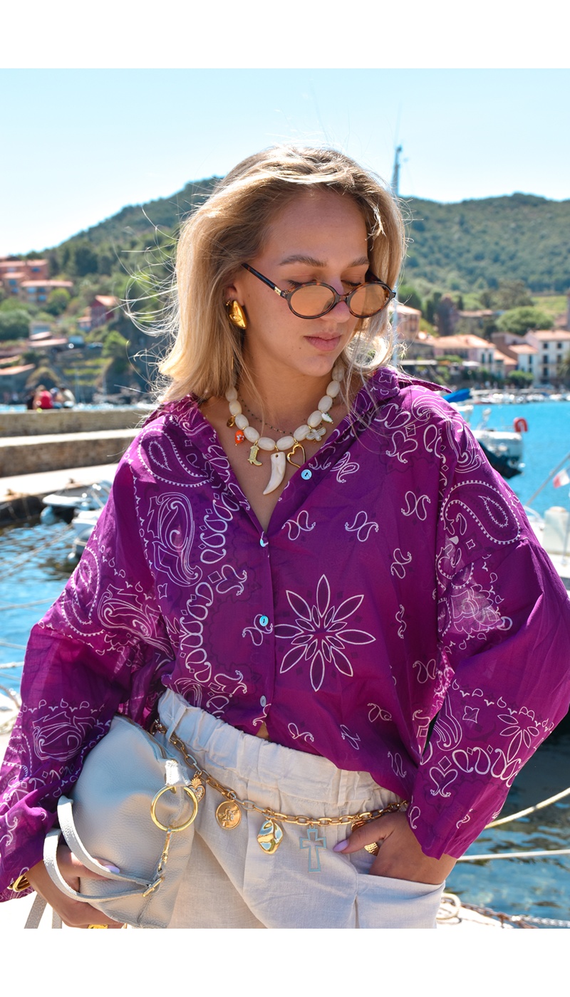 Chemisier Bandana Violet YASA