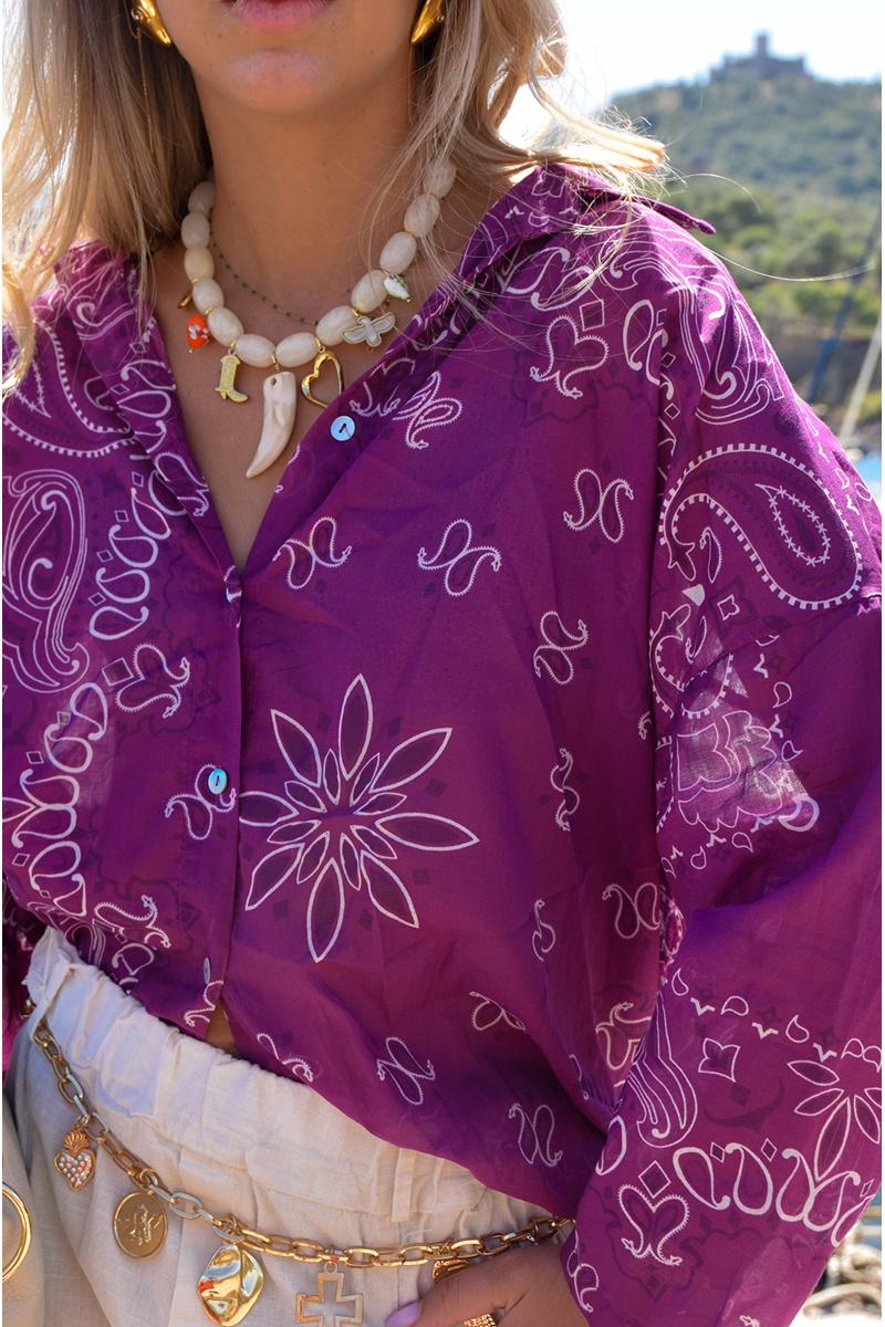 Chemisier Bandana Violet YASA 2