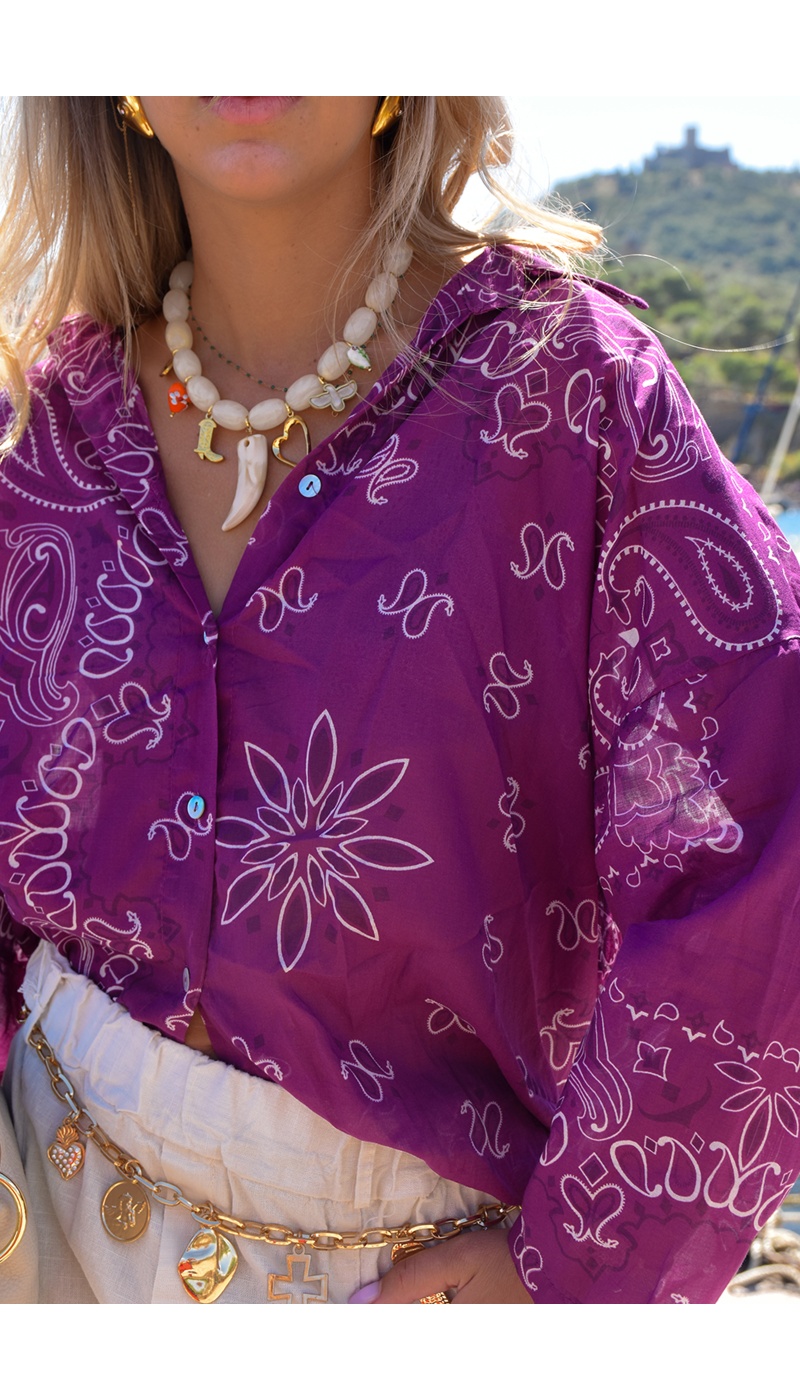 Chemisier Bandana Violet YASA