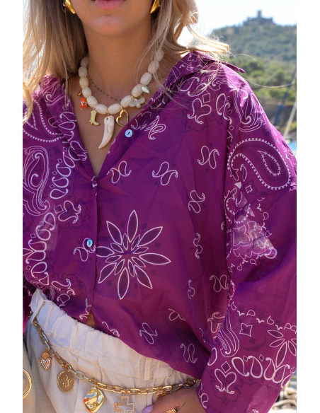 Chemisier Bandana Violet YASA