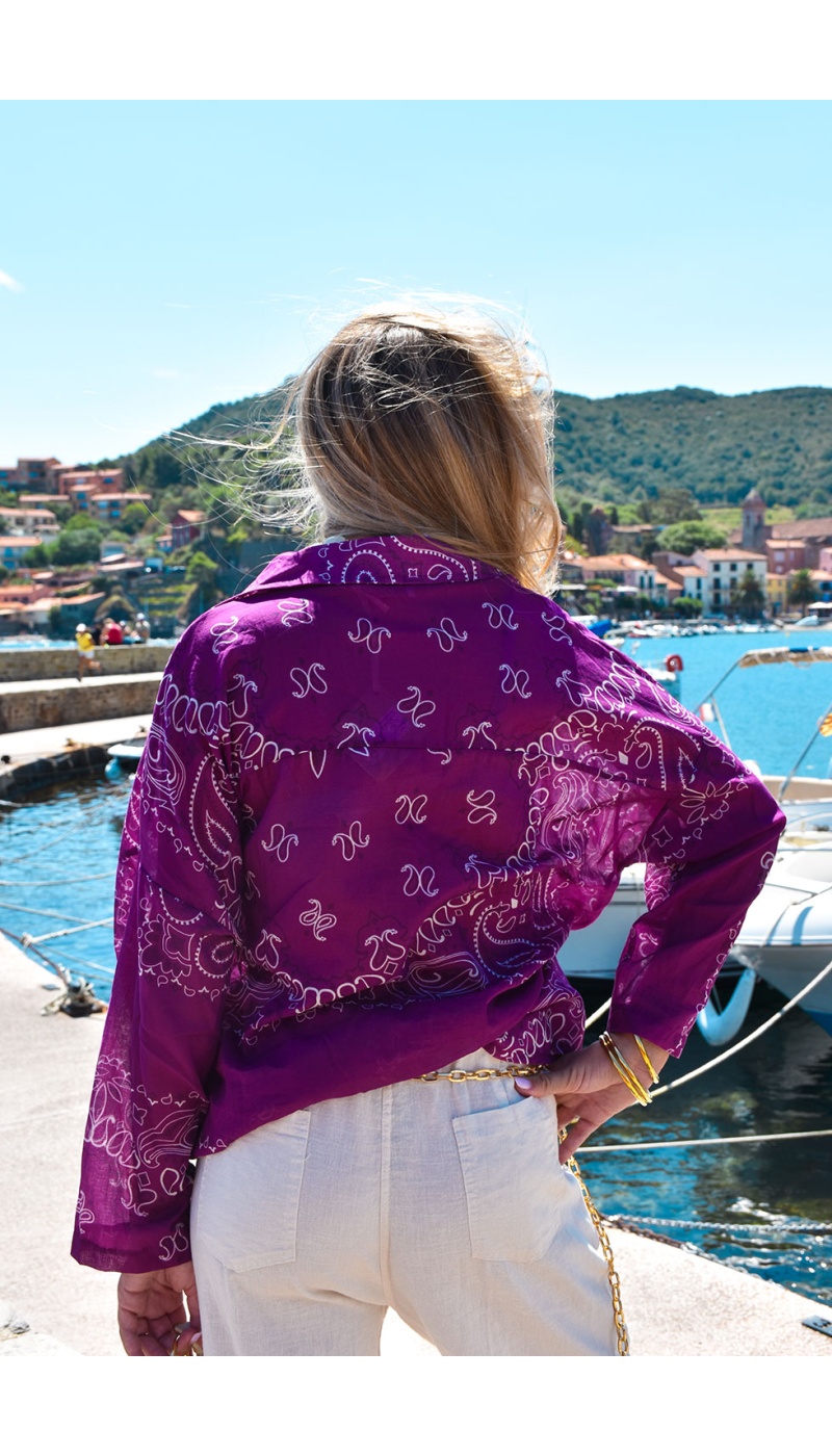 Chemisier Bandana Violet YASA