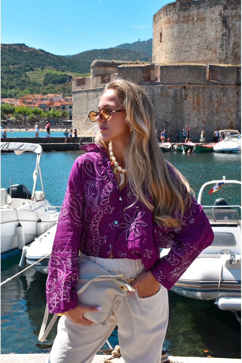 Chemisier Bandana Violet YASA