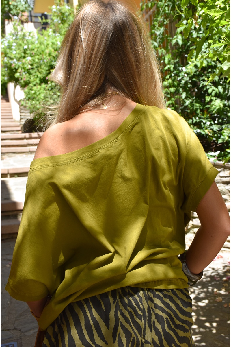Tee Shirt Uni Olive ANAE 2