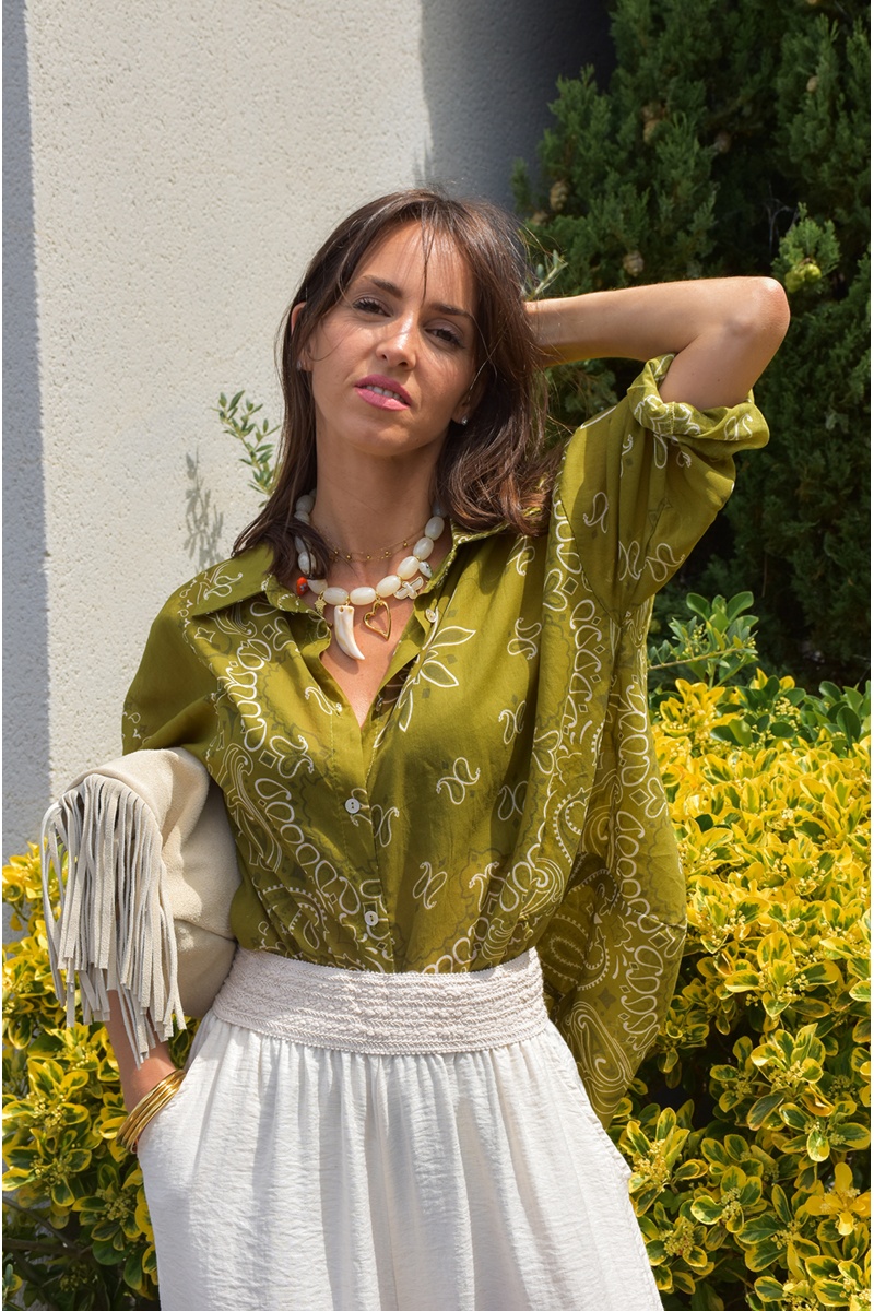 Chemisier Bandana Olive YASA