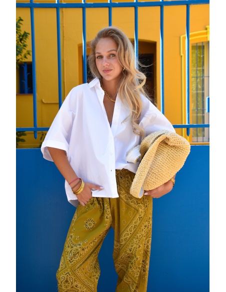 Chemisier Oversize Blanc LENA