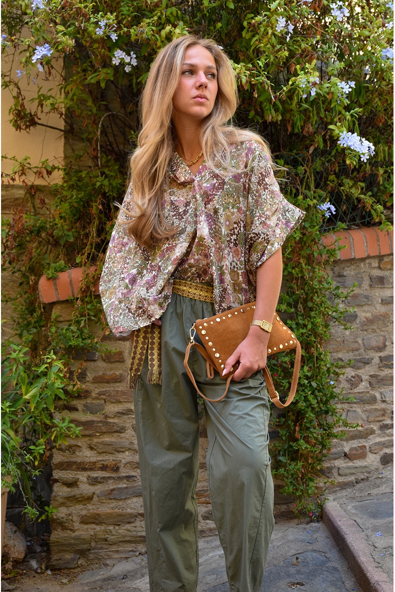 Haut Fleurs Vert ANNA 2
