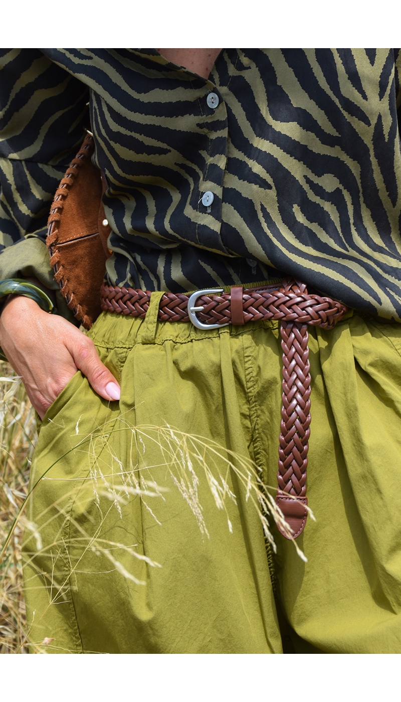 SEE YOU AGAIN SARL AROMA CEINTU OLIVE PANTALON FEMME