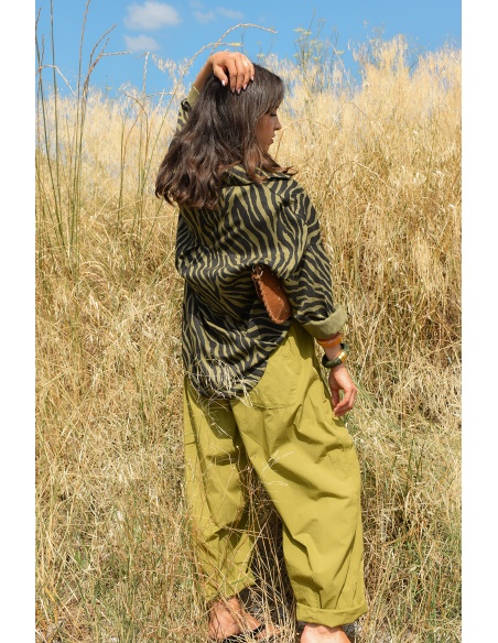 SEE YOU AGAIN SARL AROMA CEINTU OLIVE PANTALON FEMME