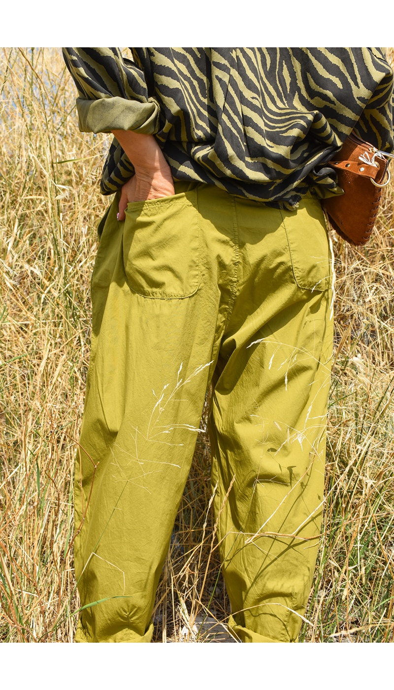 SEE YOU AGAIN SARL AROMA CEINTU OLIVE PANTALON FEMME