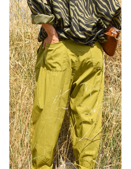 SEE YOU AGAIN SARL AROMA CEINTU OLIVE PANTALON FEMME