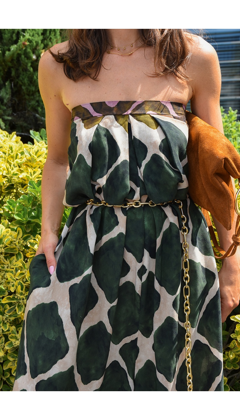 GARCONNE SARL TOPHA IMPRI VERT ROBES FEMME