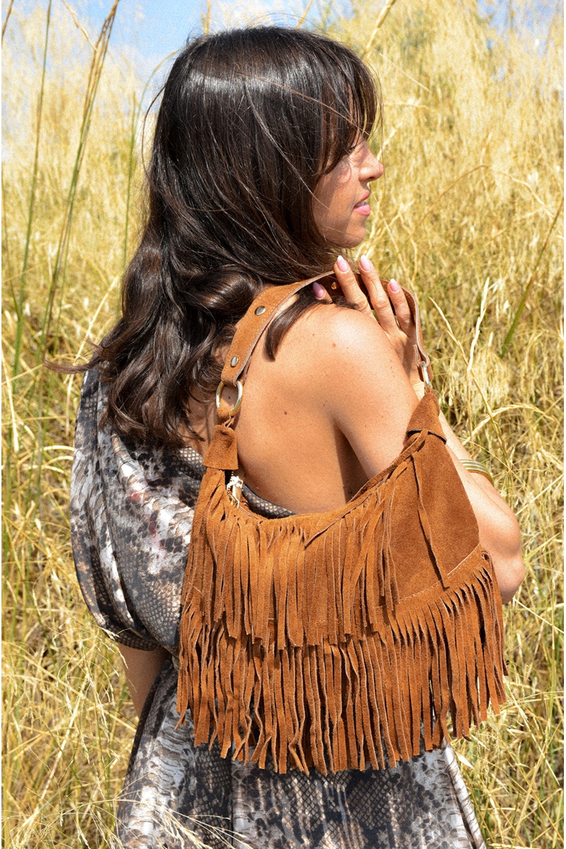 Sac Franges Camel MAYA