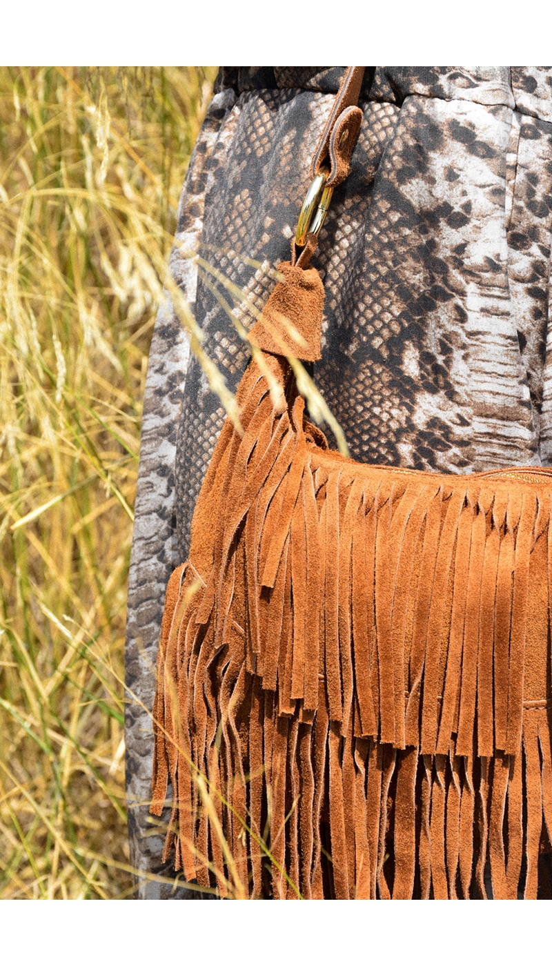 Sac Franges Camel MAYA