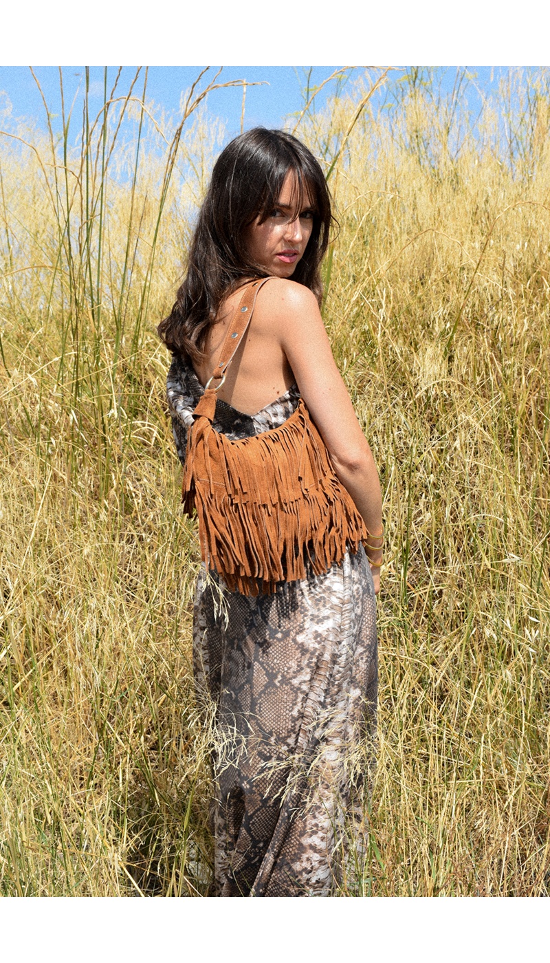 Sac Franges Camel MAYA