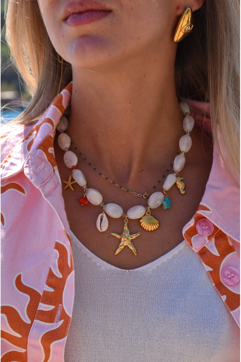 Collier Pampilles Ecru LEA