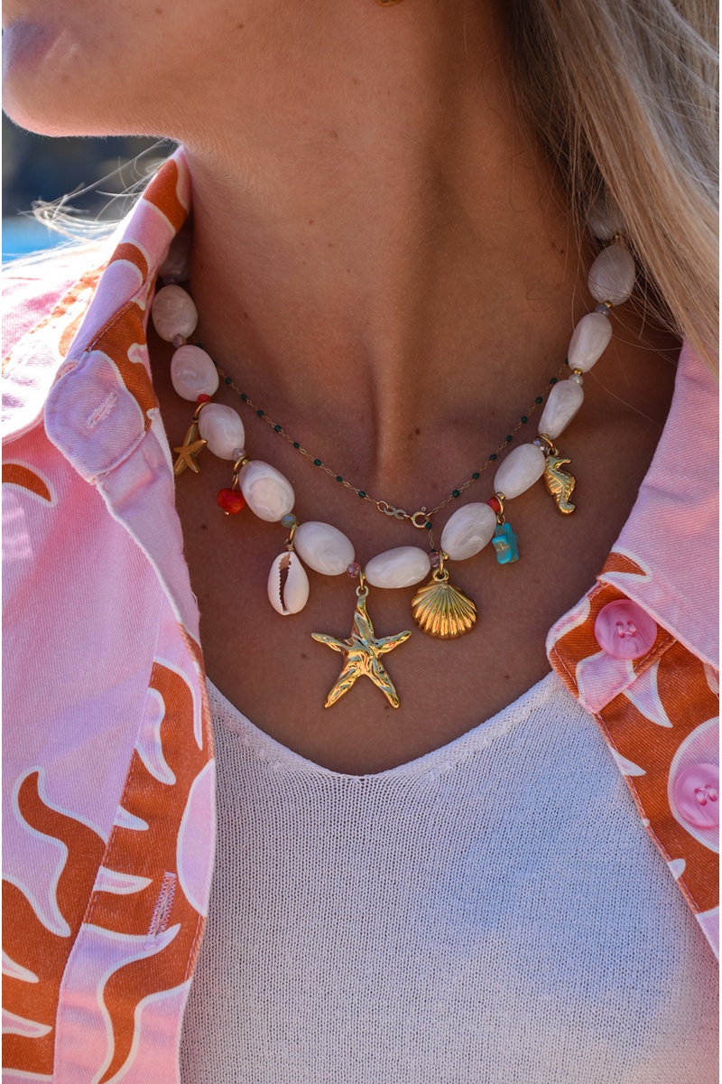 Collier Pampilles Ecru LEA 2