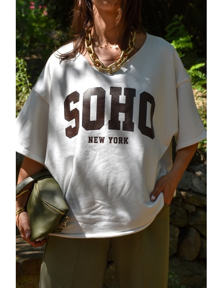 beautiful encounter s.l SOHO BLANC PULL FEMME