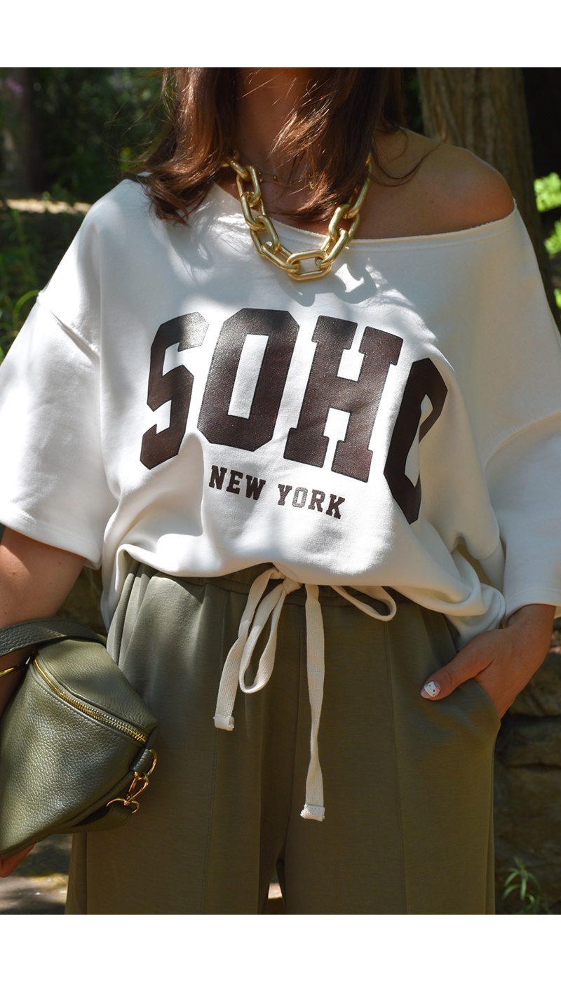 Tee Shirt Imprimé Blanc NALA