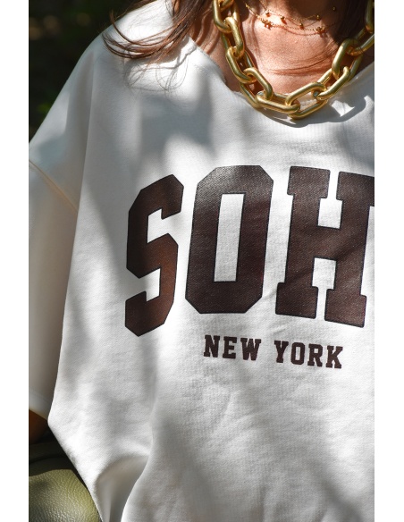 Tee Shirt Imprimé Blanc NALA
