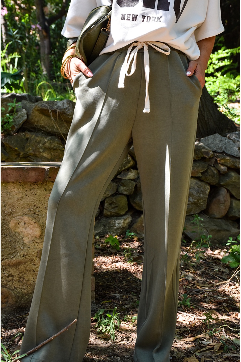 Pantalon Confortable Vert MILLIE