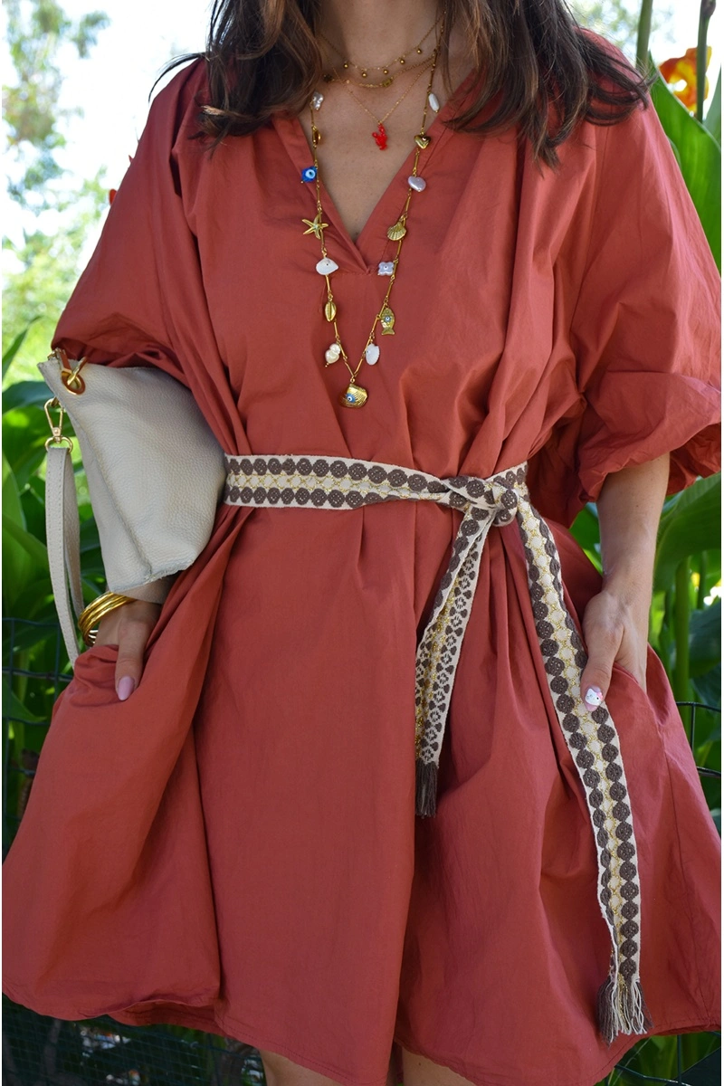 Robe Courte Terracotta GIGI 2