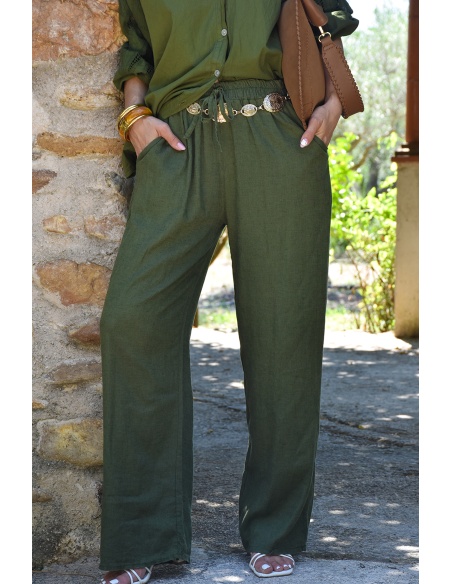 KAKI PANTALON FEMME