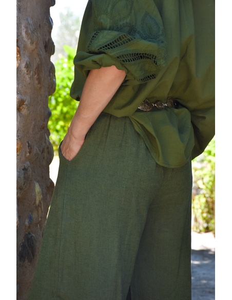 KAKI PANTALON FEMME