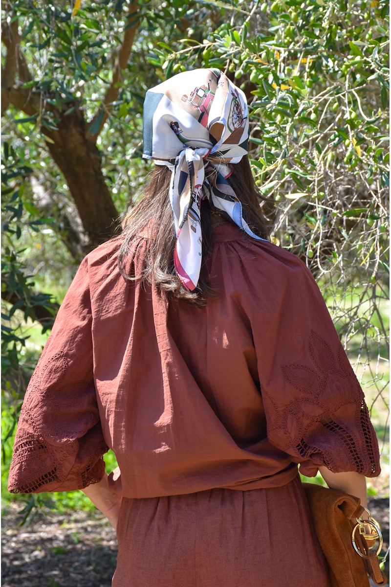 TANG TAMMY IMPRIM BEIGE FOULARD 2