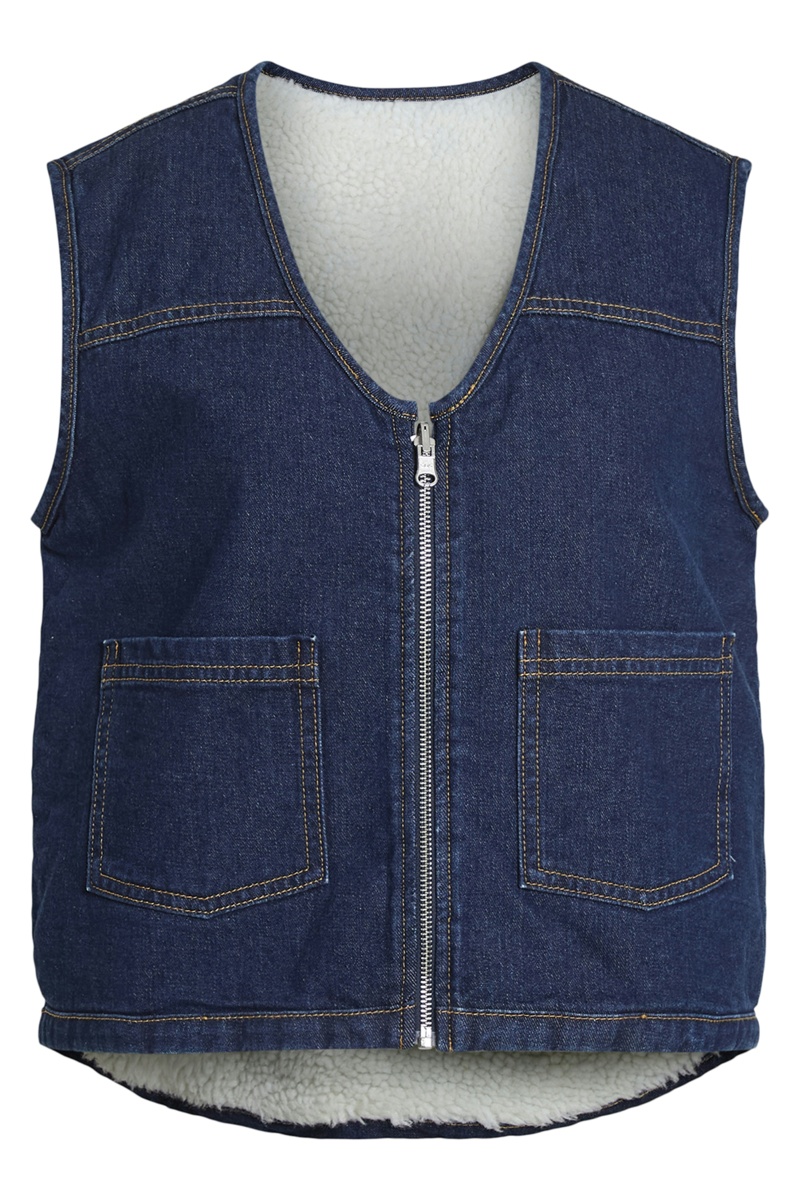 VILA A/S DARK BLUE GILETS