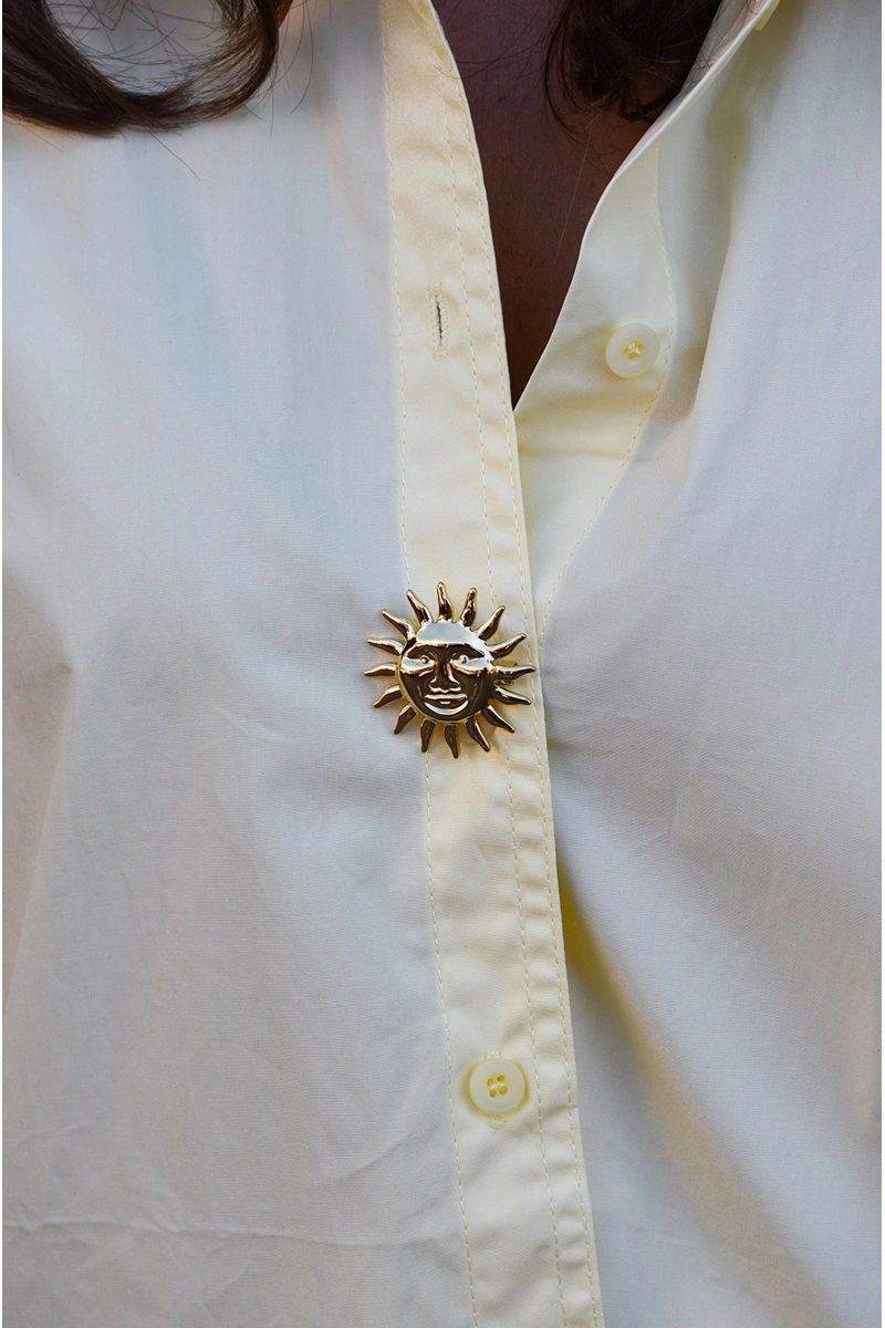 CICI & H SOLEIL DORE BROCHE