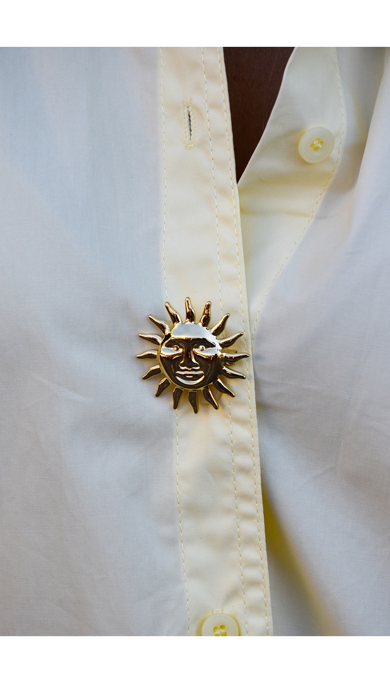 CICI & H SOLEIL DORE BROCHE