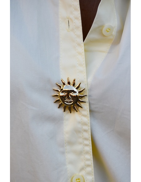 CICI & H SOLEIL DORE BROCHE