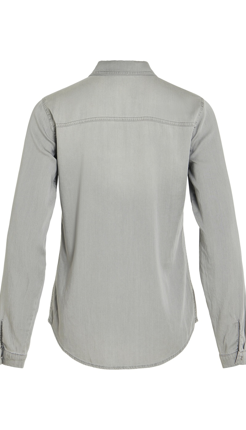 Gray Denim Shirt VIBISTA VILA - 7 | TOPS