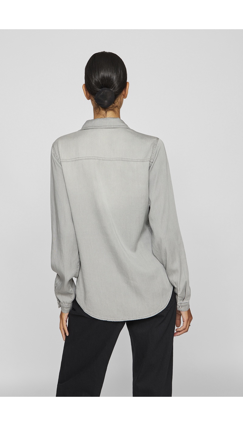 VIBISTA VILA Camisa vaquera gris - 3 | TOPS