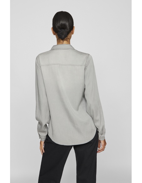 VIBISTA VILA Graues Jeanshemd - 3 | TOPS