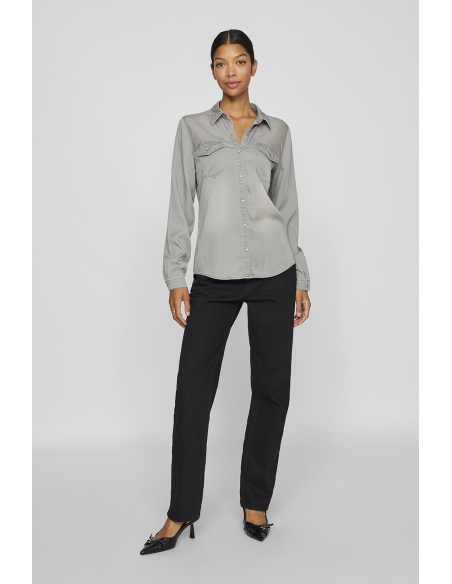 VILA A/S LIGHT GREY CHEMISES ML