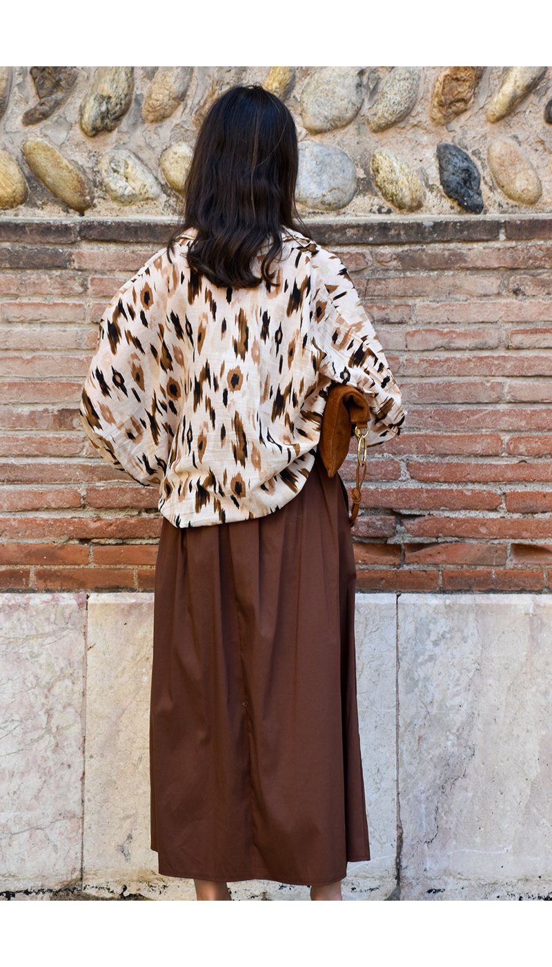 Jupe Unie Marron JULIANA