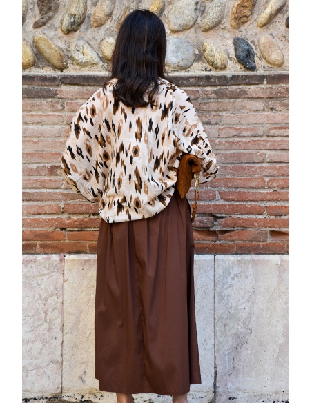 YELLOZ ROSE W CEINTU MARRON JUPES FEMME