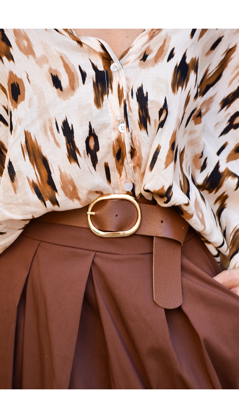 YELLOZ ROSE W CEINTU MARRON JUPES FEMME