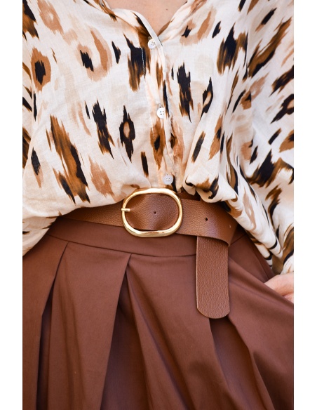 YELLOZ ROSE W CEINTU MARRON JUPES FEMME