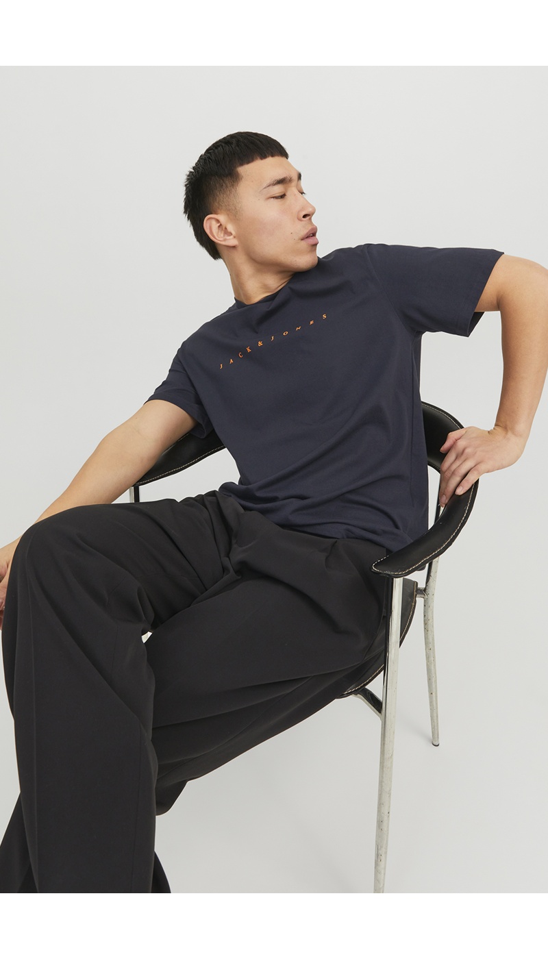 JACKandJONES DARK NAVY T-SHIRTS MC