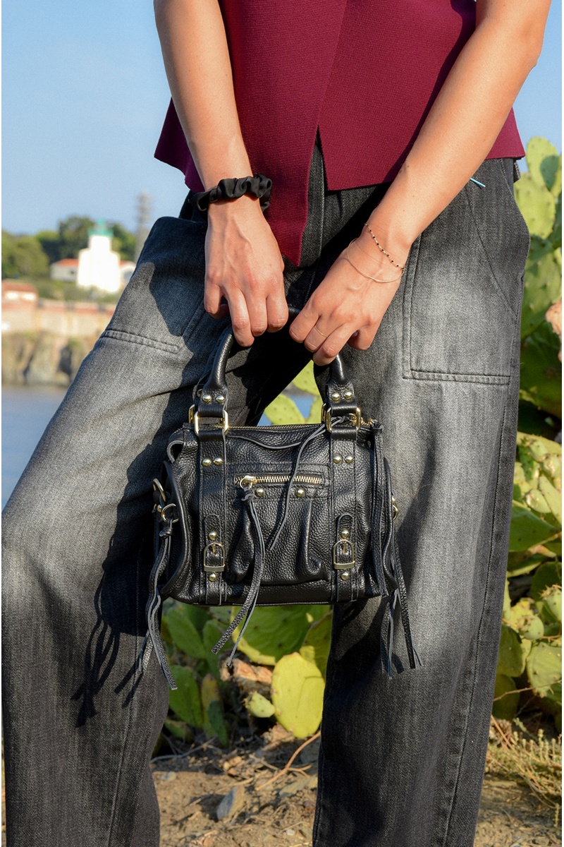 Sac Cuir Noir OPHELIA