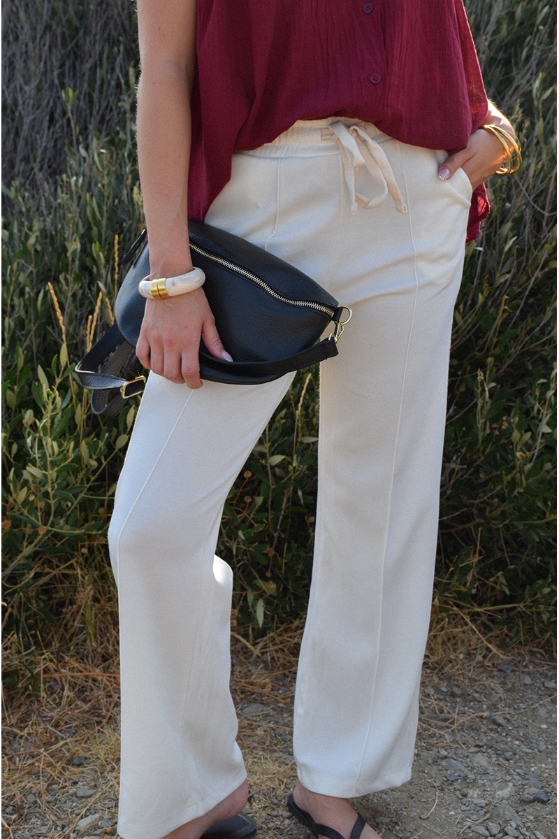 Pantalon Confortable Ecru MILLIE